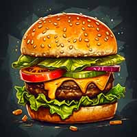 Hamburger Burger Fast Food artwork picture download